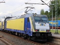 Baureihe 146 von metronom mit entsprechenden Doppelstockwagen im |Bf| @ahar;